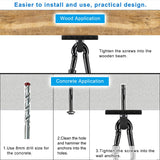 Dolibest Heavy Bag Hangers Brackets, Punching Bag Hangers, Heavy Bag Ceiling Mount with Carabiner for Body Weight Strength Training Systems, Aerial Yoga Swing & Hammock, Resistance Band Dolibest