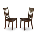 East West Furniture LYAN5-CAP-W Lynfield 5 Piece Kitchen Set for 4 Includes a Rectangle Dining Room Table with Butterfly Leaf and 4 Solid Wood Seat Chairs, 36x66 Inch, Cappuccino East West Furniture