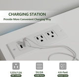 Loomie 9 Drawer White Dresser with Charging Station & Led Lights for Bedroom, Long 63" Triple Wide Dresser TV Stand for TVs up to 75", Large Dressers Organizer with 3 Open Cubbies Loomie