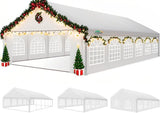 COBIZI 20x40FT Party Tent Heavy Duty Outdoor Gazebo White Event Shelter Wedding Canopy Tent for Parties BBQ with Removable Sidewall Windows, Powder Coating (Better Than Galvanized) COBIZI
