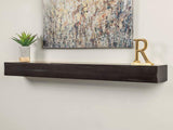 MANTELSDIRECT Breckenridge Distressed Wood Mantel Shelf - Espresso Rustic 72 Inch Beautiful Wooden Rustic Shelf - Includes Corbels Perfect for Electric Fireplaces and More! Mantels Direct MANTELSDIRECT
