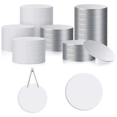Muka 50Pcs 4.2 Inch Round Sublimation Blank Aluminum Stickers, Aluminum Sheets for Picture Frame Ornament Blank Metal Sign Muka