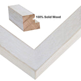 RPJC 6x8 inch Picture Frame Made of Solid Wood and High Definition Glass Display Pictures for Table Top Display and Wall Mounting Photo Frame with Stand Rustic White RPJC