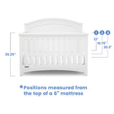 Delta Children Simmons Kids SlumberTime Emma 4-in-1 Convertible Baby Crib N More - Greenguard Gold Certified, Bianca White Delta Children