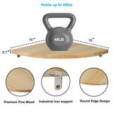 JORIKCHUO 10 inch Corner Wall Shelf, Solid Wood Corner Floating Shelves for Wall, Round End Wall Mounted Floating Shelf for Bedroom, Living Room and Kitchen (Burlywood-10 inch) JORIKCHUO