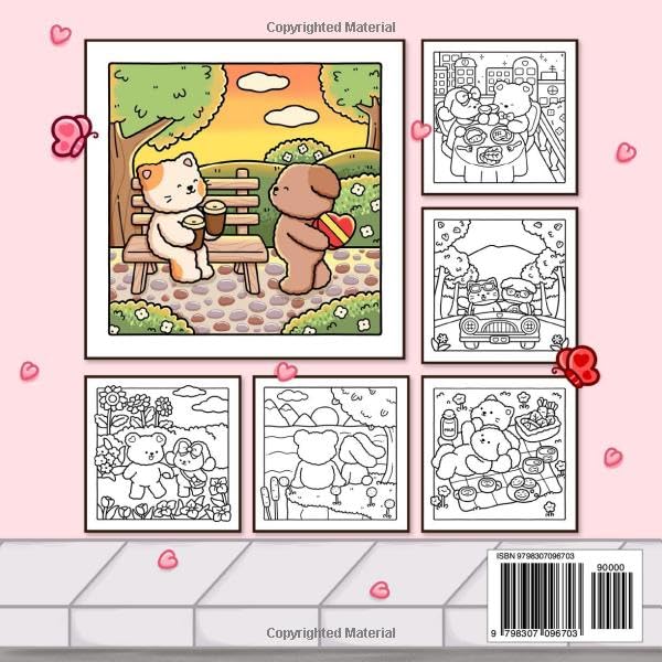 Fuzzy In Love: Coloring Book for Adults and Teens Featuring Little Fuzzy Animals in Love Moments and Cozy Activities, Cute Designs for Relaxation and Chill (Fuzzy Buddies) WoodArtSupply