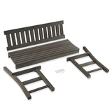 ACUEL Outdoor Bench, 3-Person Garden Bench, Poly Lumber Patio Bench for Outdoors, Porch, and Park (Dark Brown) ACUEL