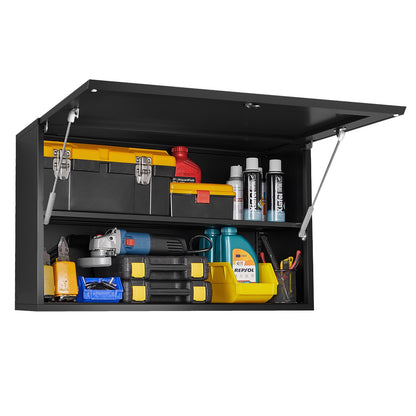 POLUP Garage Storage Cabinets with Adjustable Shelf, Up-Flip Door Metal Wall Cabinet, Wall-Mounted Locking Cabinet, 20" H One Door Utility Upper Cabinet for Garage Basement Workshop-Assembly  - WoodArtSupply