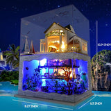 RHZN Miniature House Kit, Dollhouse Kit, Miniature Kit, DIY Mini House Building Kit for Adult Teen, Holidays in Hawaii RHZN