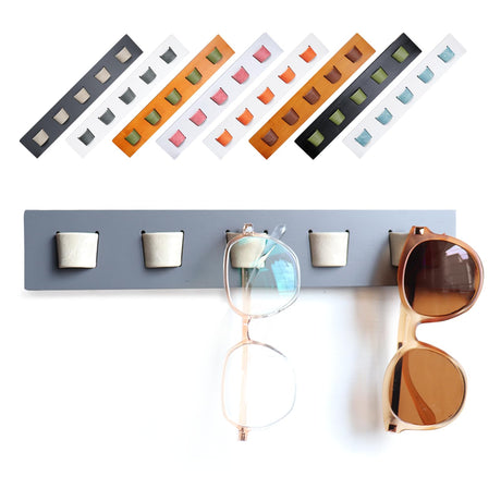 ACOCOFE Sunglass Organizer Glasses Holder,Wood Eyeglass Storage Holder,Sunglasses Rack Eyewear Display(Gray-white) ACOCOFE