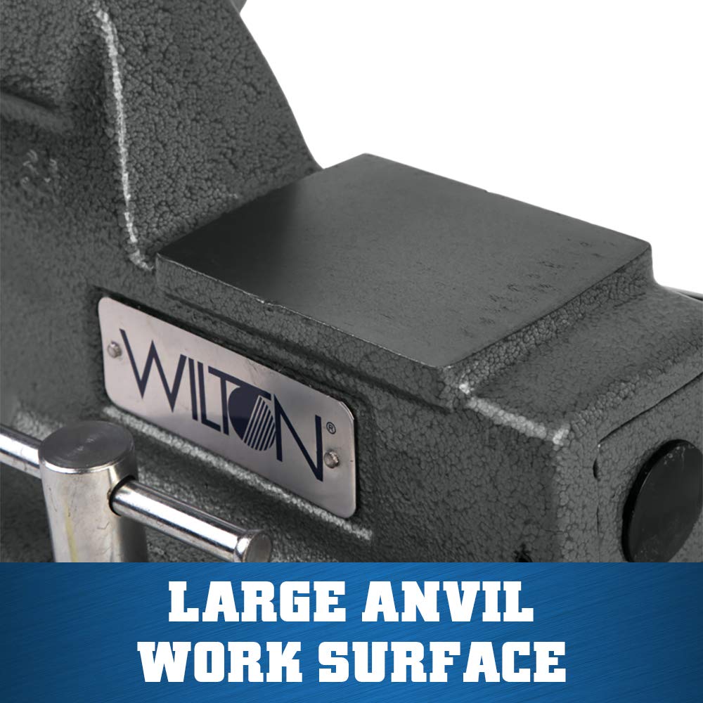 Wilton Mechanics Bench Vise, 5" Jaw Width, 5-1/4" Jaw Opening, 3-3/4" Throat (Model 745) Wilton
