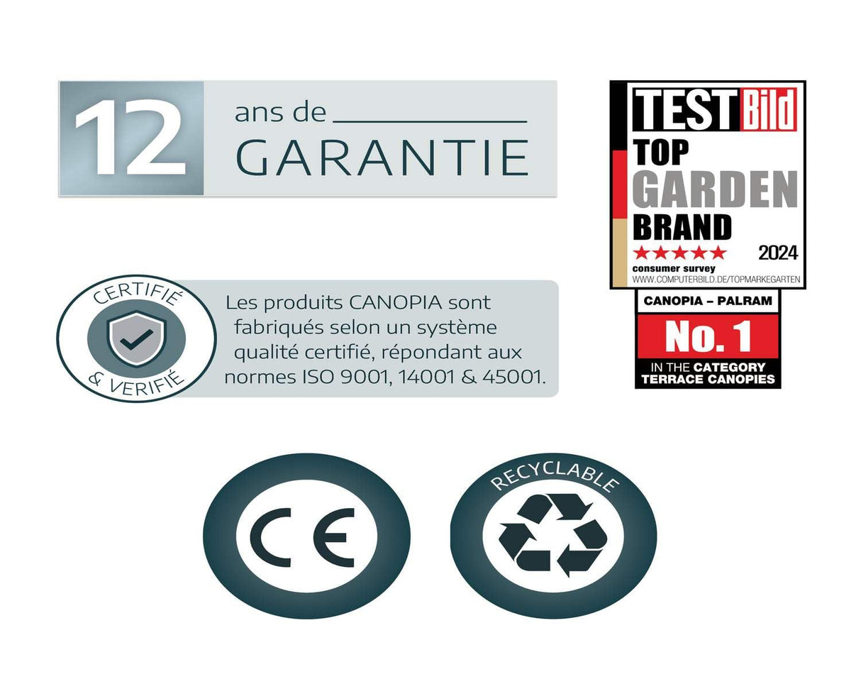 Palram - Canopia Olympia 10' x 24' Patio Cover - White/White Palram