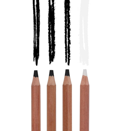 PRO ART Charcoal Pencil Set, 4 Count (Pack of 1) PRO ART