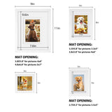 Egofine Picture Frame Set 12 Pack, Picture Frames Collage Wall Decor with Two 8x10, Four 5x7, Four 4x6, Two 4x4, Photo Frames for Wall and Tabletop, Made of Solid Wood, Covered by Plexiglass, White Egofine