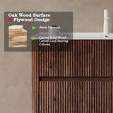 30" Bathroom Vanity with Sink, Modern Floating Vanity with 2 Push Close Soft Close Drawer, Ceramic Basin with Sink Hole Cover and Drain, Oak & Plywood-Bruges, Retro Walnut RAINLUX