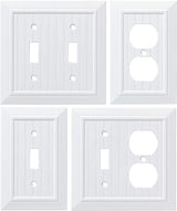 Franklin Brass W35265-PW-C Classic Beadboard Single Wall Plate, Switch Franklin Brass