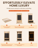 SpaZeit 1 Person Luxurious Far Infrared Sauna for Home Spa, 1700W Low EMF Wooden Dry Sauna Room with Bluetooth Speakers, LCD Control Panel, Tempered Glass Door, 74.76"x40.2"x40.56" SpaZeit