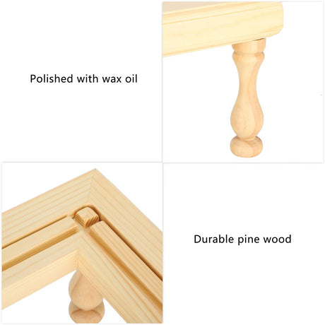 Embroidery Frame Stand Beech Wood Scroll Quilt Holder for Stitching Sewing Craft, Glossy and Size for Adults and Children Asixxsix