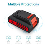UTRBATT 3.6Ah 20V Replacement Battery Compatible with Black & Decker 20v Max LBXR20 LB20 LBX20 LBX4020 Extended Run Time Cordless Power Tools Series 2Pack UTRBATT