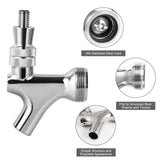 Hilangsan Draft Beer Faucet Beer Line Shank Kit Kegerator Parts Beer Tower Dispenser Replacement Set Self-Closing Beer Tap Wrench I.D.3/16” Beer Tubing 1/4”Keg Coupler Barb Cleaning Brush Tap Cover Hilangsan