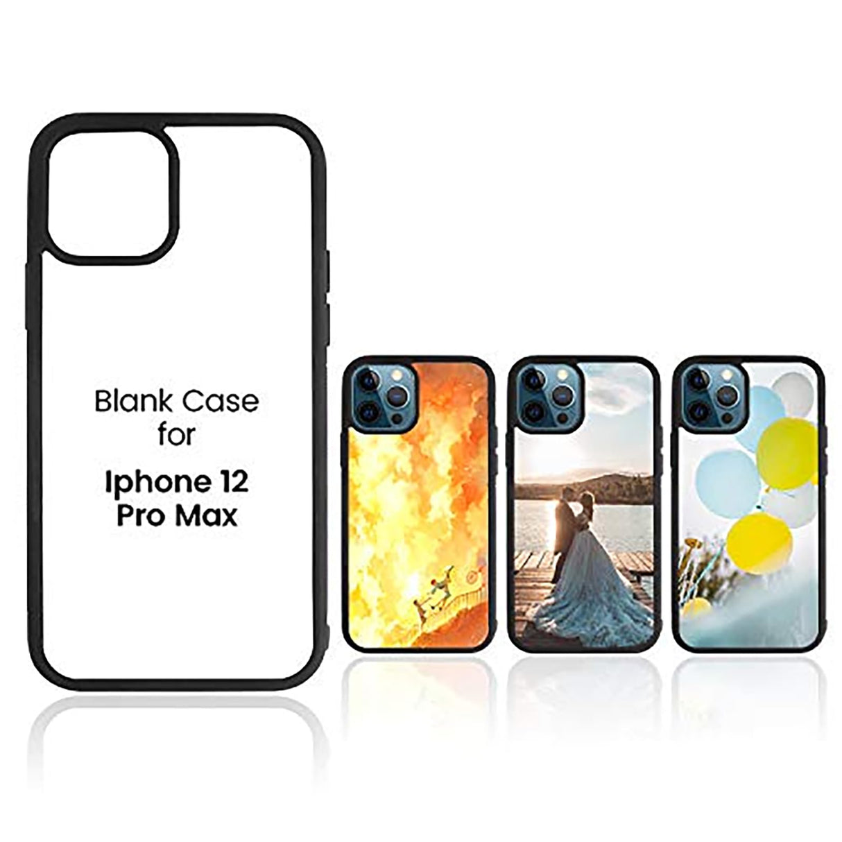 O BOSSTOP 5PCS Sublimation Blanks Phone Cases Covers for iPhone 12Pro Max, Soft Rubber Protective Shockproof Case Anti-Slip Printable DIY iPhone 12Pro Max Case(6.7 inch) O BOSSTOP