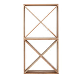 Sardoxx Set of 2 24 Bottle Wine Rack Solid Wood Holder Cube Bar Storage Cellar Stackable Kitchen Decor Tabletop Champagne Rack Sardoxx