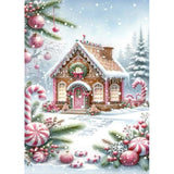 askkqtx Christmas Diamond Art Kits for Adults - Christmas Snowscape House Landscape Diamond Painting Kits Full Drill Crystal Rhinestone Gem Art Craft Kits for Home Wall Decor 12X16Inch askkqtx