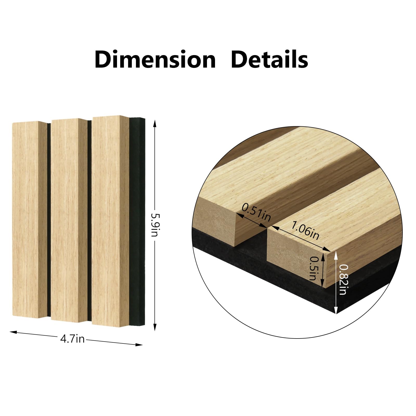 【Sample】Marisflo Acoustic Wood Wall Panels with 3-Sided Edging Wood Veneer Sound Dampening Panels 15 * 12cm Natural Oak and Walnut Two Colors/Pack… - WoodArtSupply