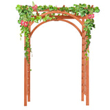 Tangkula 85 inches Garden Arbor, Wooden Wedding Arches Structure w/Trellis Sides for Climbing Plants, Patio Bridal Party Decoration Arbor for Garden, Lawn, Parties, Ceremony (Natural) Tangkula