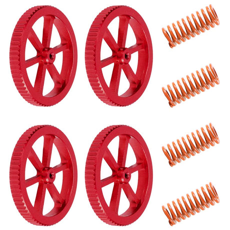 Creality Official Metal Leveling Nuts and Springs Upgraded Set for Ender 3/3 Pro/3 V2/3 Max, Ender 5/5 Plus/ 5 Pro, CR 10 Series 3D Printer Kit for Bed Staying Level (4Pcs) Creality
