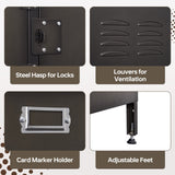 MIIIKO Metal Storage Locker, Industrial Storage Cabinet with Doors and Shelves, Stylish and Sturdy 6 Compartment with Lockable Doors, for Home Office, School, Club and Hallway MIIIKO