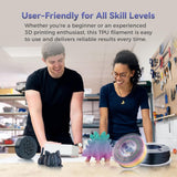 VOXELAB TPU Filament 1.75mm, Flexible & Durable 3D Printer Filament, Soft Elastic PLA TPU 95A, High Strength & Wear Resistant, 1KG Spool (2.2lbs), Burnt Titanium – from Flashforge Family Brand Voxelab