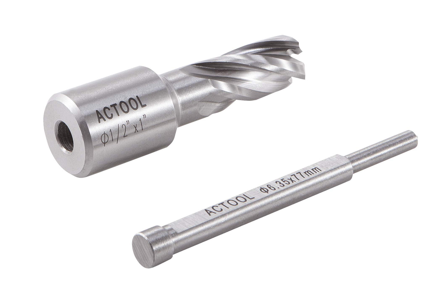 ACTOOL 1/2" Diameter × 1" Depth of Cut HSS ANNULAR Cutter with 3/4'' Weldon Shank - WoodArtSupply