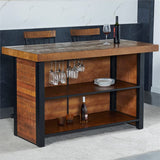 Steve Silver Tyler Chestnut Wood Finish 3-Piece Home Bar Steve Silver