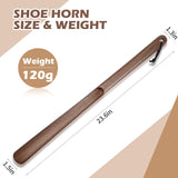 muso wood Wooden Shoe Horn, Walnut Shoe Horn Long Handle for Seniors, 23.6 Inches Shoehorn for Seniors and Pregnant Women muso wood