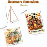 4 Pack Fall Pumpkin Paint by Numbers Kit for Adults Beginner with Frame,Thanksgiving Paint by Number with Wooden Easel DIY Adult Paint by Number Kits for Home Decor 10x10-9x12inch Kaixine
