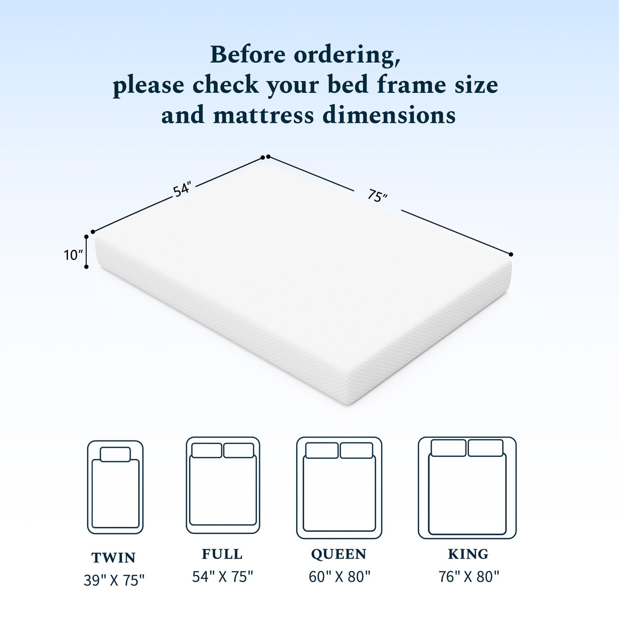 UACEO Full Mattress, 10 Inch Memory Foam Mattress in a Box, Fiberglass Free Full Size Mattresses for Pressure & Pain Relief, Soft and Comfortable UACEO
