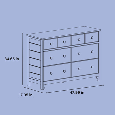 Storkcraft Moss 6 Drawer Dresser (White) – GREENGUARD Gold Certified Nursery Dresser, Safety-Focused Interlocking Drawer System, Chest of Drawers for Bedroom, Wood Craftsmanship Storkcraft