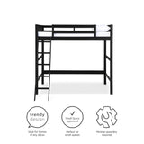 DHP Denver Full Size Loft, Black bed DHP
