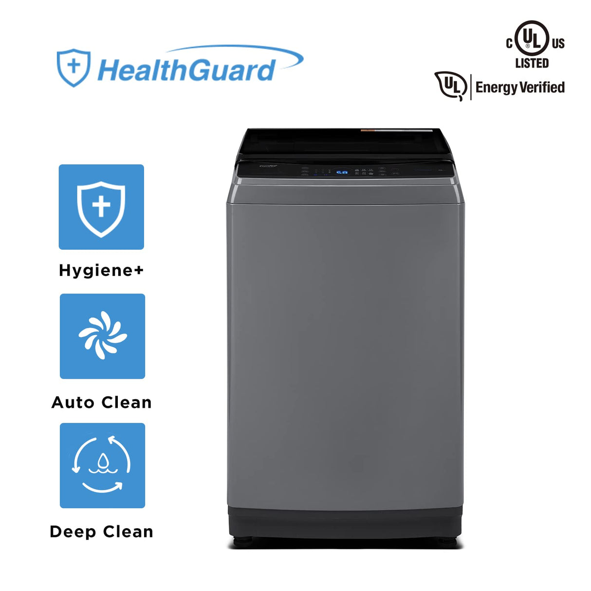 COMFEE’ Washing Machine 2.4 Cu.ft LED Portable Washing Machine and Washer Lavadora Portátil Compact Laundry, 8 Models, Environmentally Friendly, Child Lock for RV, Dorm, Apartment Magnetic Gray COMFEE'