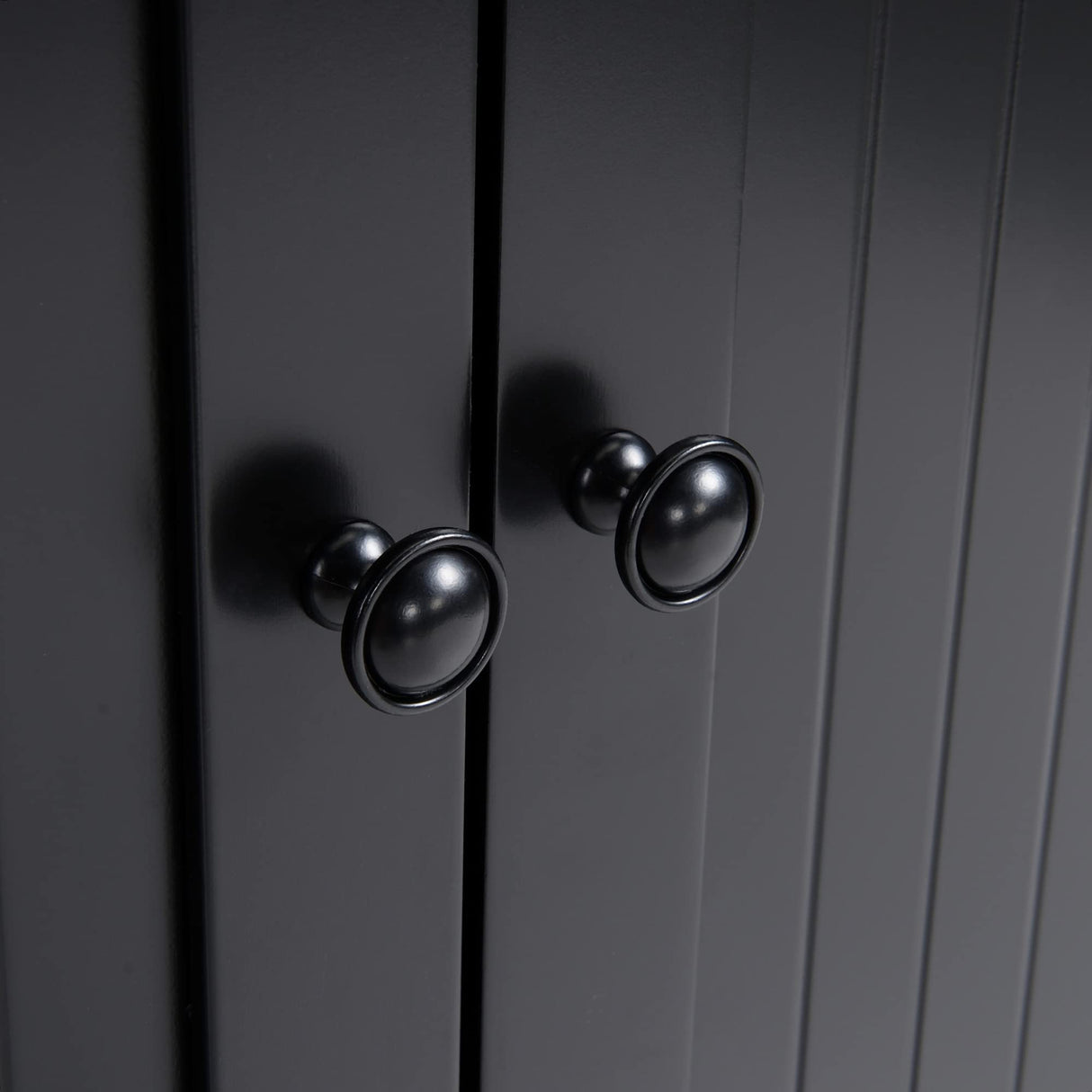 HOMCOM 47" Fluted-Style Wooden Kitchen Island, Kitchen Countertop Storage Cabinet with Drop Leaf, Drawer, Open Shelves, Storage, Black Aosom