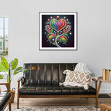 WSLWXSHM 5D Special Shape Diamond Art Kits for Beginners, Diamond Painting Kits for Adults Love Flower, Crystal Rhinestones Diamond Painting for Home Wall Decoration Gift 12×12inch/30×30cm WSLWXSHM