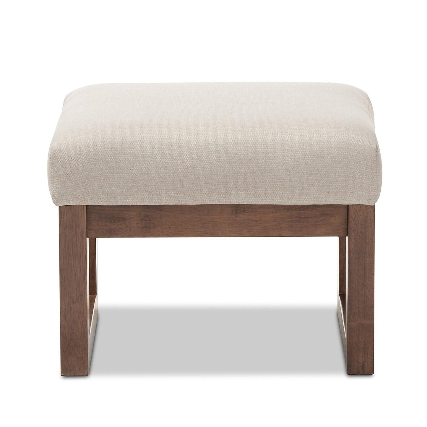 Baxton Studio Yashiya Fabric Ottoman, Light Beige (123-6820-HiT)