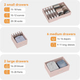 TrailBlaze Multifunctional Drawer Tower with Power Outlet, 55'' TV Stand with 10 Drawers, Fabric Chest of Drawers with Storage Drawers, Waterproof Wood Top, Anti-Tip Safety, Easy Assembly (Pink) TrailBlaze