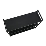 Household Essentials 3 Tier Wide Book Shelf, Medium, Black Oak Finish Household Essentials