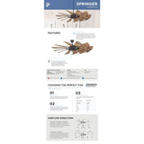 Progress Lighting P250000-129 Springer Collection DC Motor Windmill Farmhouse, 60-Inch, 12-Blade Ceiling Fan, Architectural Bronze Progress Lighting