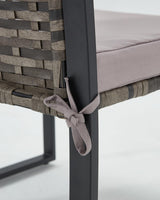 Bezseller 3 Pieces Patio Furniture Set, Outdoor Rattan Bistro Set with Coffee Table, Durable Steel Frame with Strapped Cushions for Garden, Balcony, Poolside, Backyard Bezseller