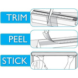 Redi Shade No Tools Easy Lift Trim-at-Home Cordless Pleated Light Blocking Fabric Shade Natural, 30" W x 64" L, (Fits windows 19 in - 30 in) Redi Shade