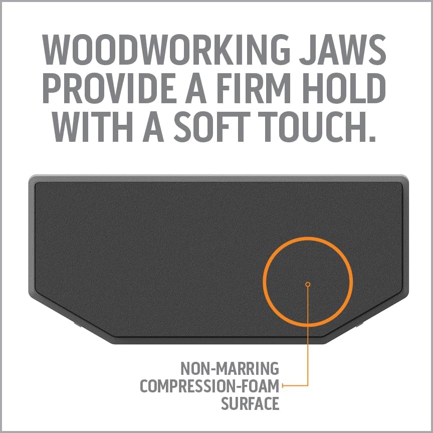 Work IQ Tools Woodworking Vise Jaws | Reversible Multi-Functional Jaws | Expanded Jaw Height and Width for Secure Grip on Fine Hardwood and Molding | Compatible with IQ Vise WORK IQ TOOLS