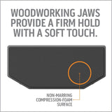 Work IQ Tools Woodworking Vise Jaws | Reversible Multi-Functional Jaws | Expanded Jaw Height and Width for Secure Grip on Fine Hardwood and Molding | Compatible with IQ Vise WORK IQ TOOLS